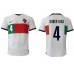Cheap Portugal Ruben Dias #4 Away Football Shirt World Cup 2022 Short Sleeve
